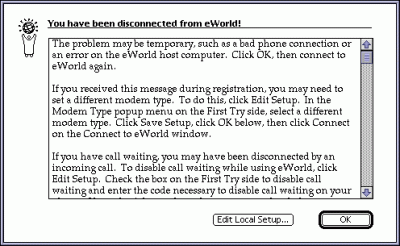 eworld disconnected screen